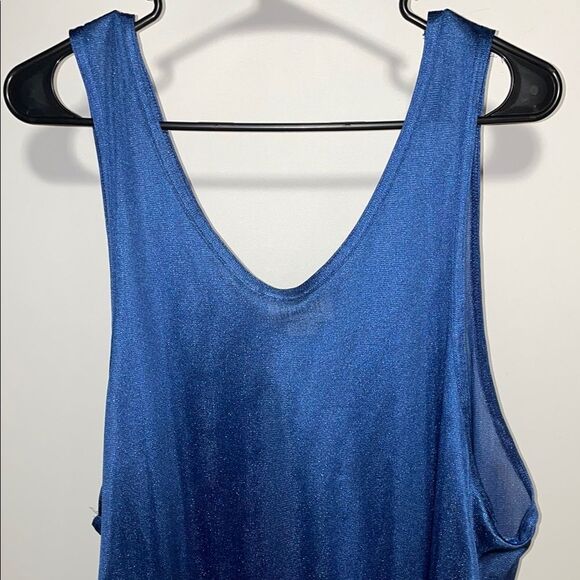 Vintage Everlast Blue Tank Top with Relaxed Fit and V-Neck - Picture 2 of 6